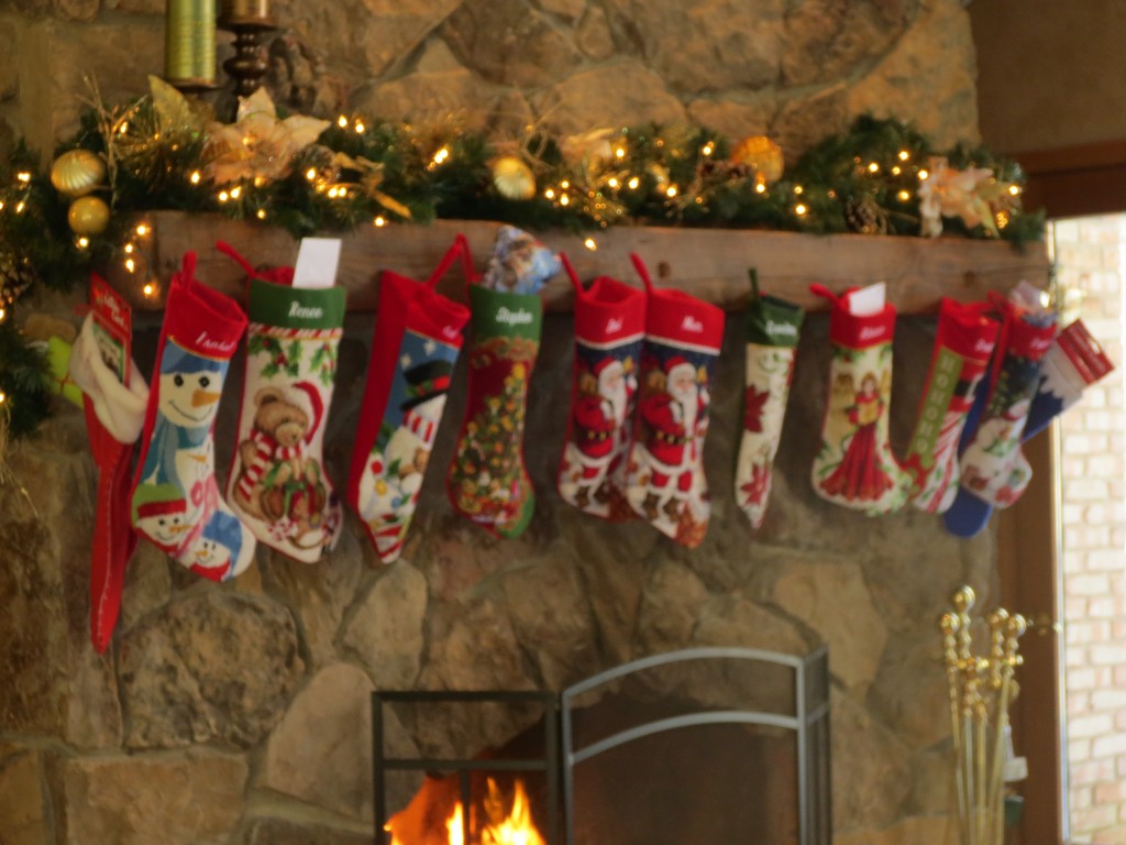All out stockings at my parents house. I can't believe how much our family has grown.
