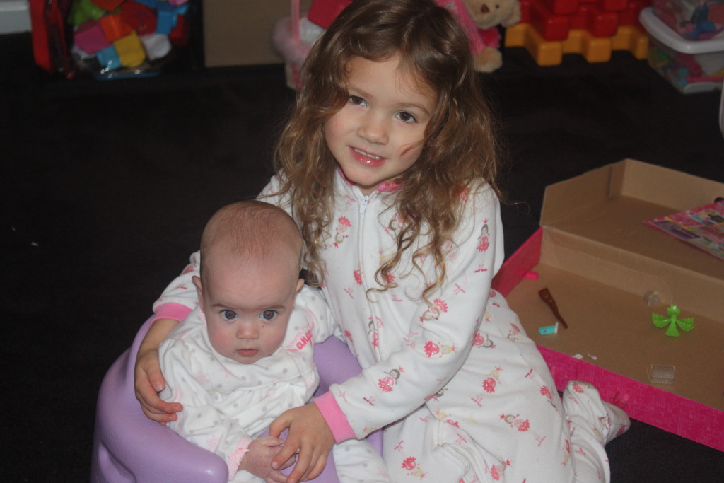 mckenzie and sophia in playroom