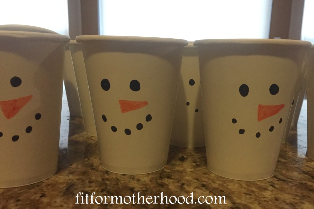 thinking - christmas party 2015 snowman cups